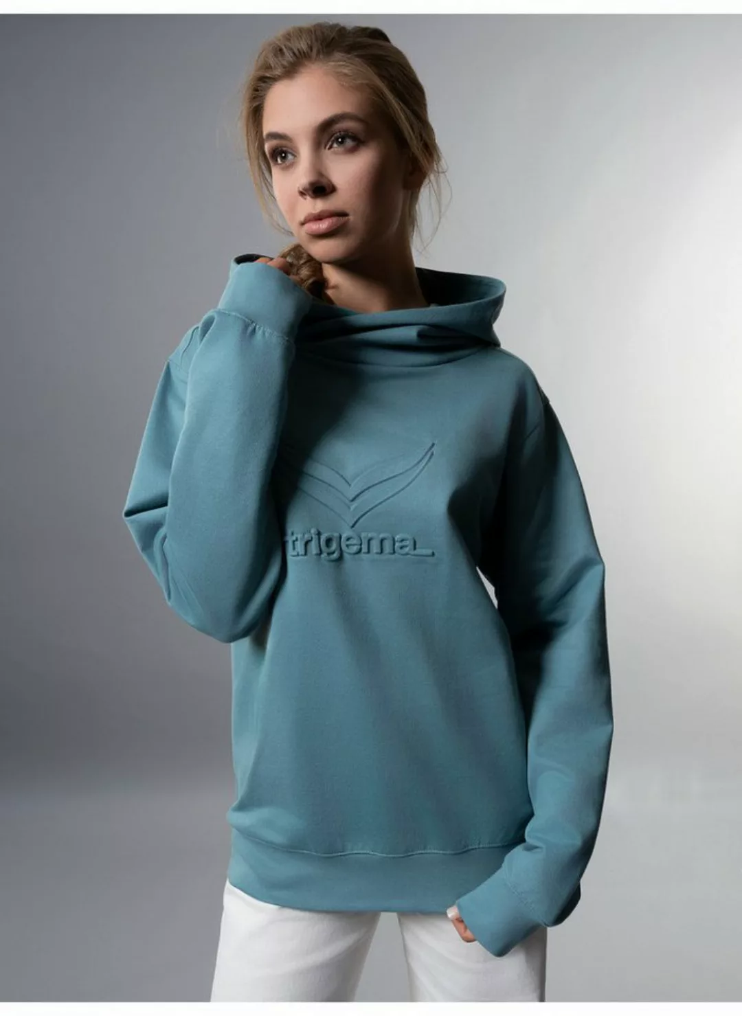 Trigema Kapuzensweatshirt TRIGEMA Kapuzenpullover mit großem 3D-Motiv günstig online kaufen