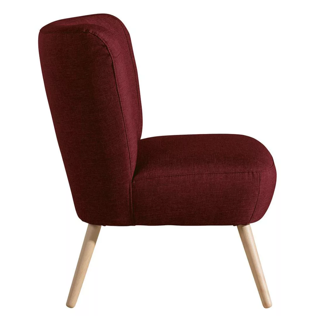 Wohnzimmer Sessel Rot klein im Retrostil Made in Germany günstig online kaufen