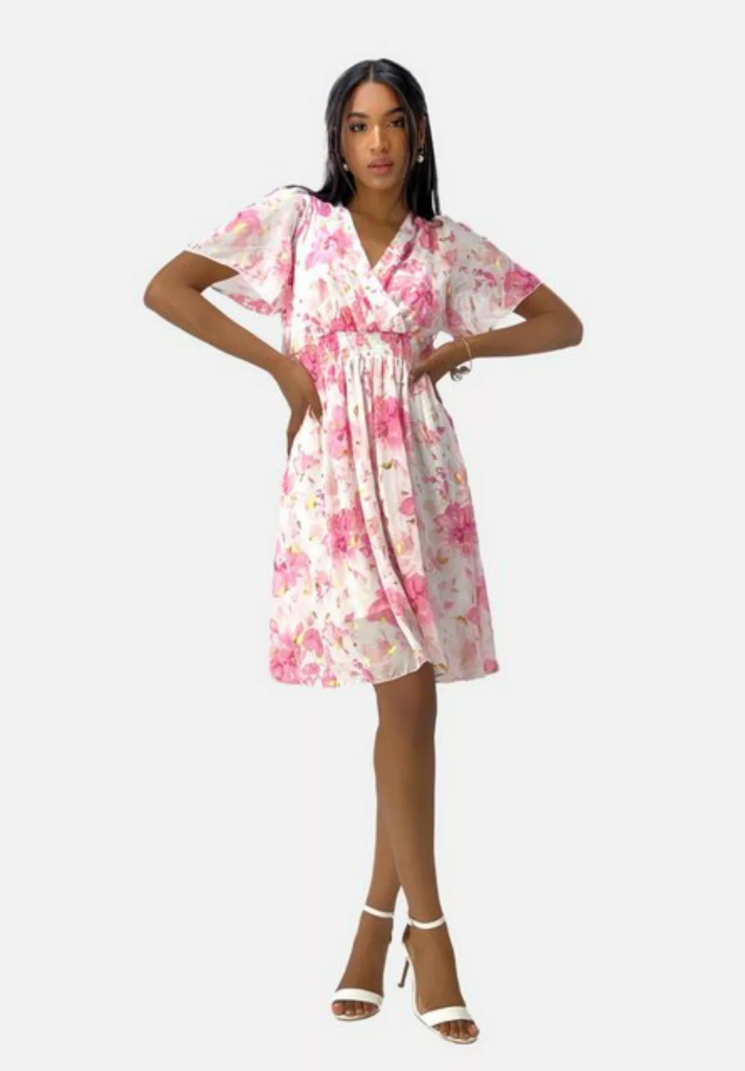 Elara Sommerkleid Elara Damen Sommerblumenkleid (1-tlg) günstig online kaufen