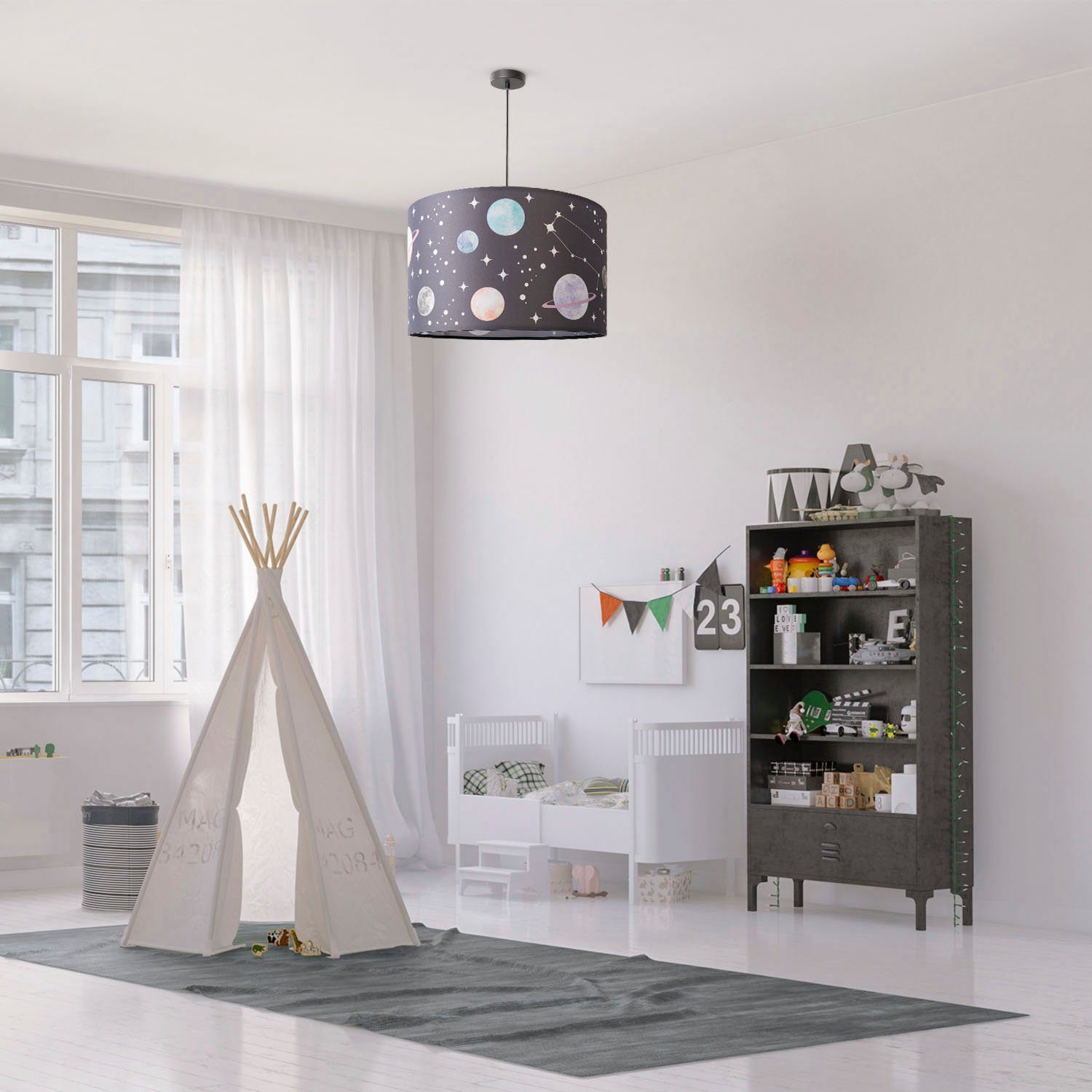 Paco Home Pendelleuchte Hugo Cosmo, ohne günstig online kaufen