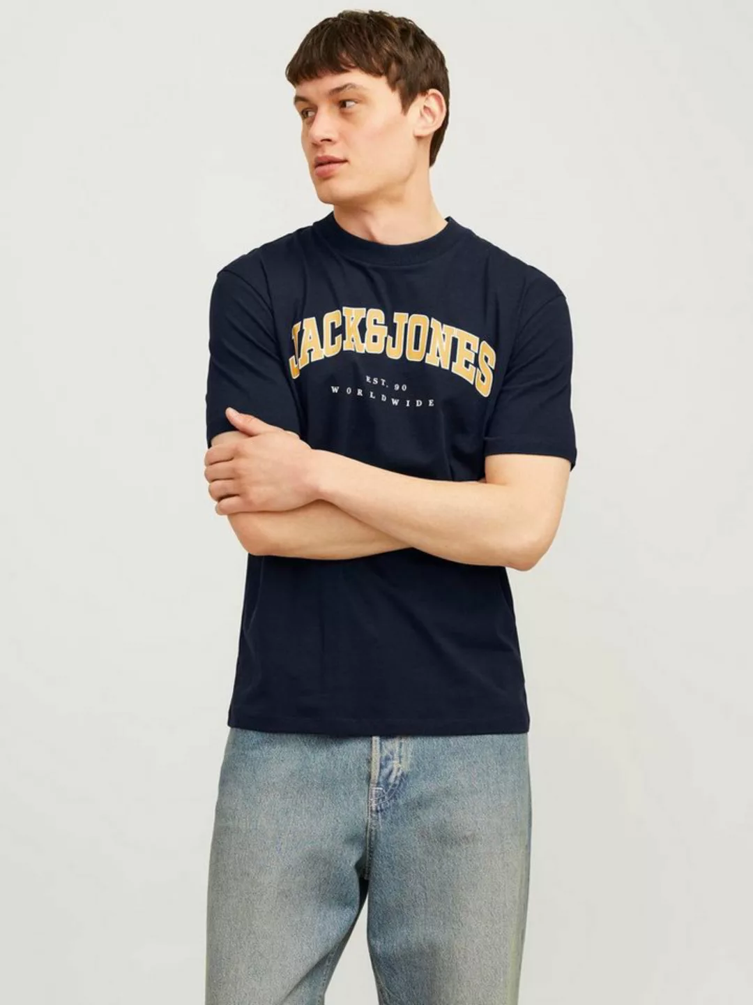 Jack & Jones Rundhalsshirt JJECALEB VARSITY TEE SS O-NECK NOOS günstig online kaufen