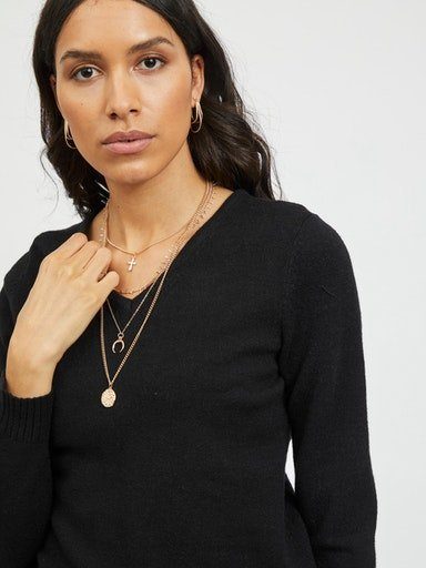 Vila V-Ausschnitt-Pullover VIRIL V-NECK L/S KNIT günstig online kaufen