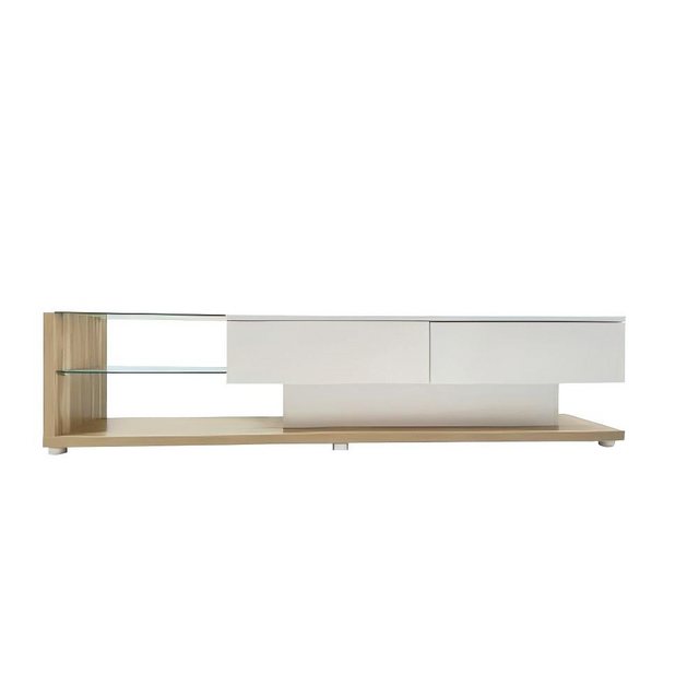 LIFEISLE TV-Schrank niedrige Paneele, Glastrennwände und variable LED-Beleu günstig online kaufen