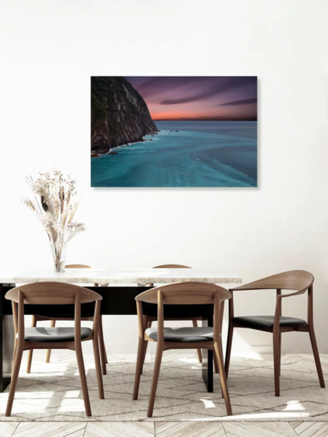 Poster / Leinwandbild - Sunset Coastline günstig online kaufen