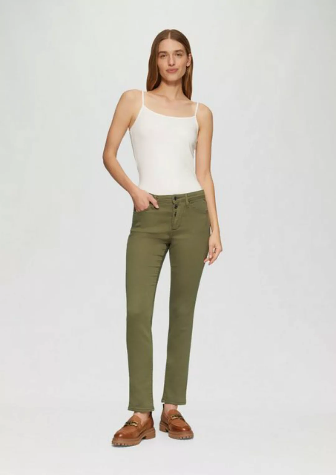 s.Oliver 5-Pocket-Jeans Jeans Betsy / Slim Fit / Mid Rise / Slim Leg Zierna günstig online kaufen