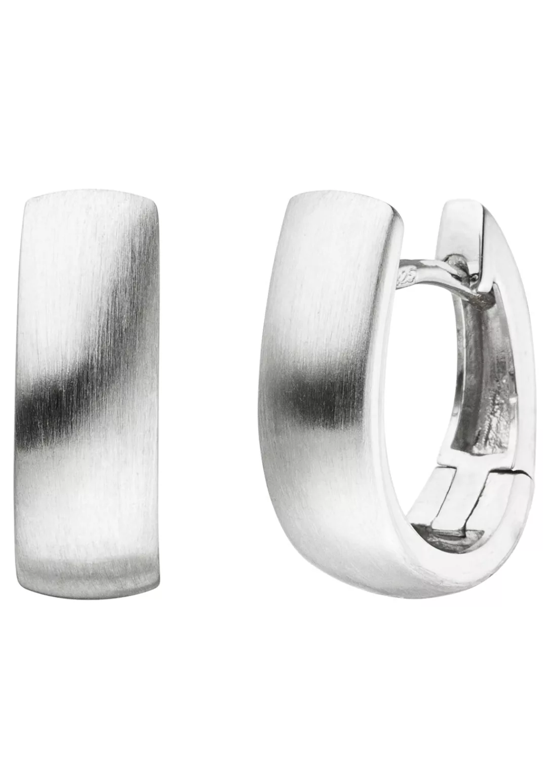 JOBO Paar Creolen, oval 925 Silber matt günstig online kaufen
