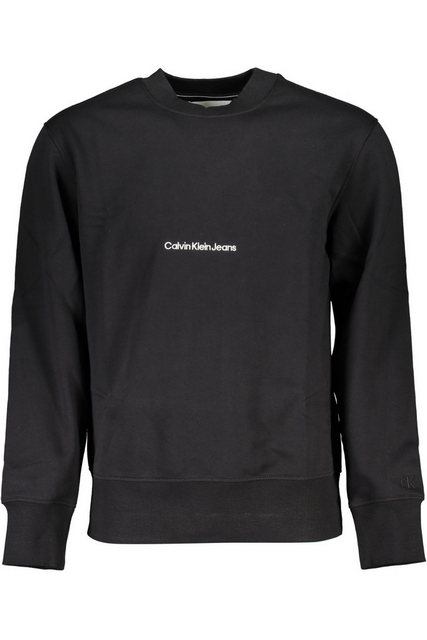 Calvin Klein Jeans Sweatshirt Schwarzes Herren Sweatshirt mit Stickerei - günstig online kaufen