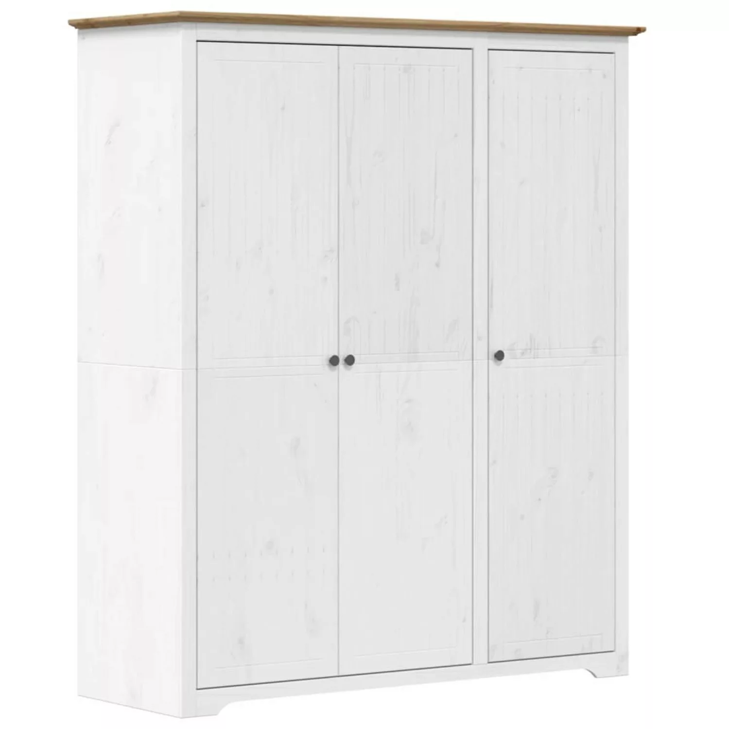 vidaXL Kleiderschrank Kleiderschrank BODO Weiß Braun 151,5x52x176,5 cm Kief günstig online kaufen