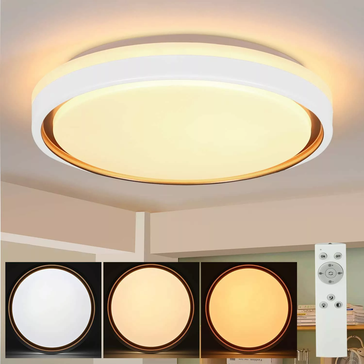 Nettlife LED Deckenleuchte Sternenhimmel Dimmbar Schwarz günstig online kaufen