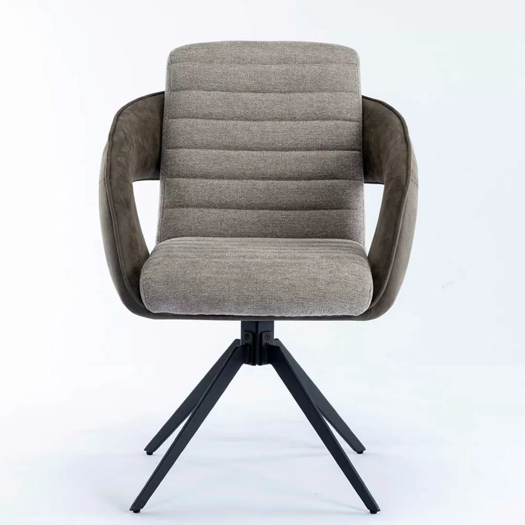 Moderne Esstischstühle mit Armlehnen Microfaser (2er Set) günstig online kaufen