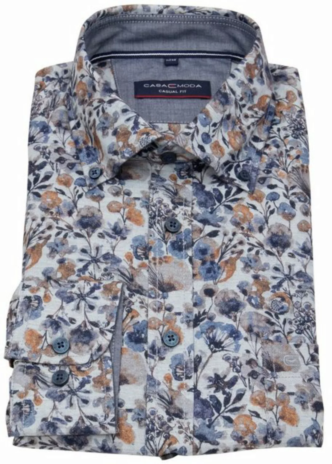 CASAMODA Langarmhemd Casamoda Comfort Fit Kentkragen Kontrastknöpfe günstig online kaufen