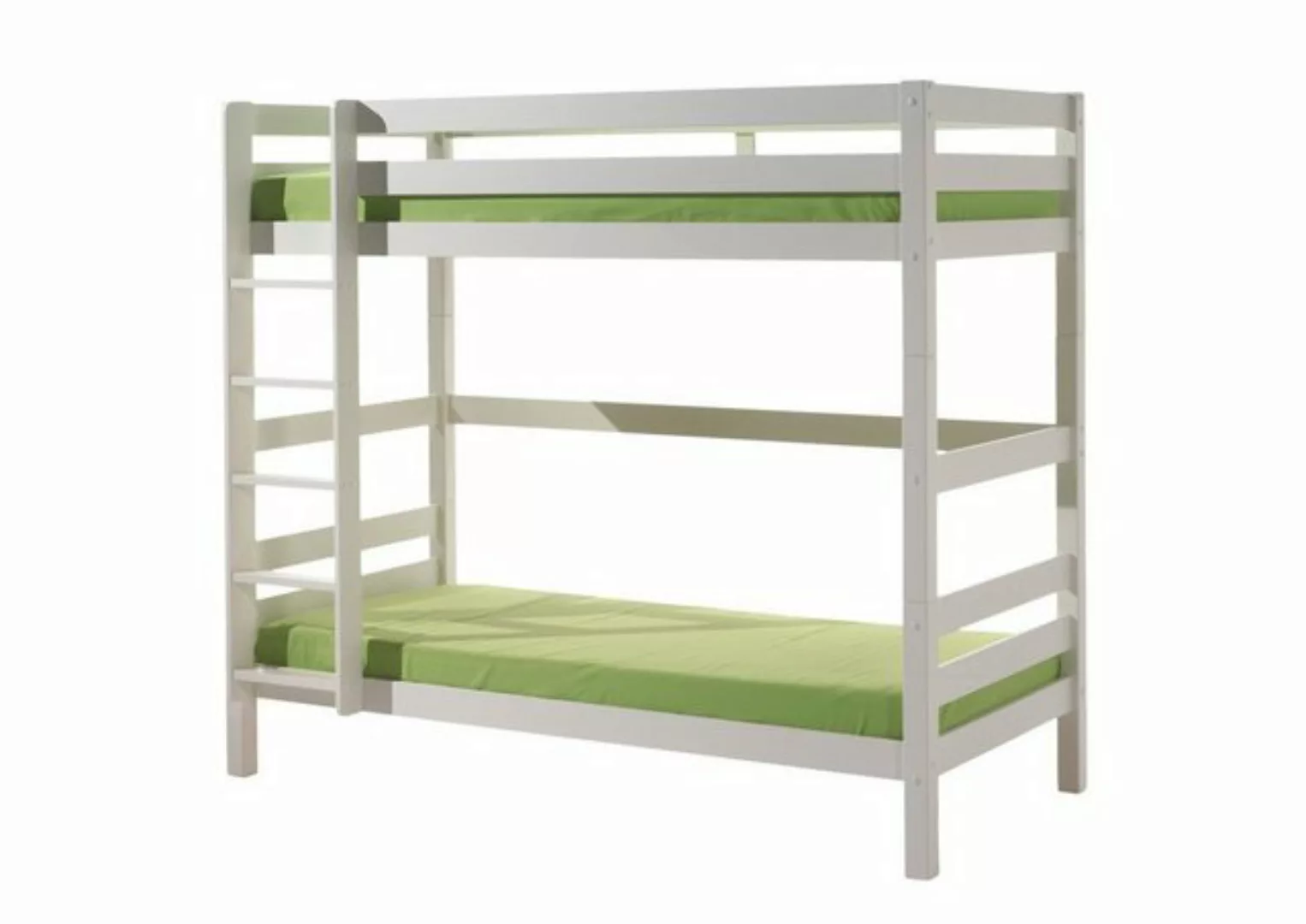 Natur24 Kinderbett Etagenbett Pino Kiefer massiv 90x200cm Weiß günstig online kaufen