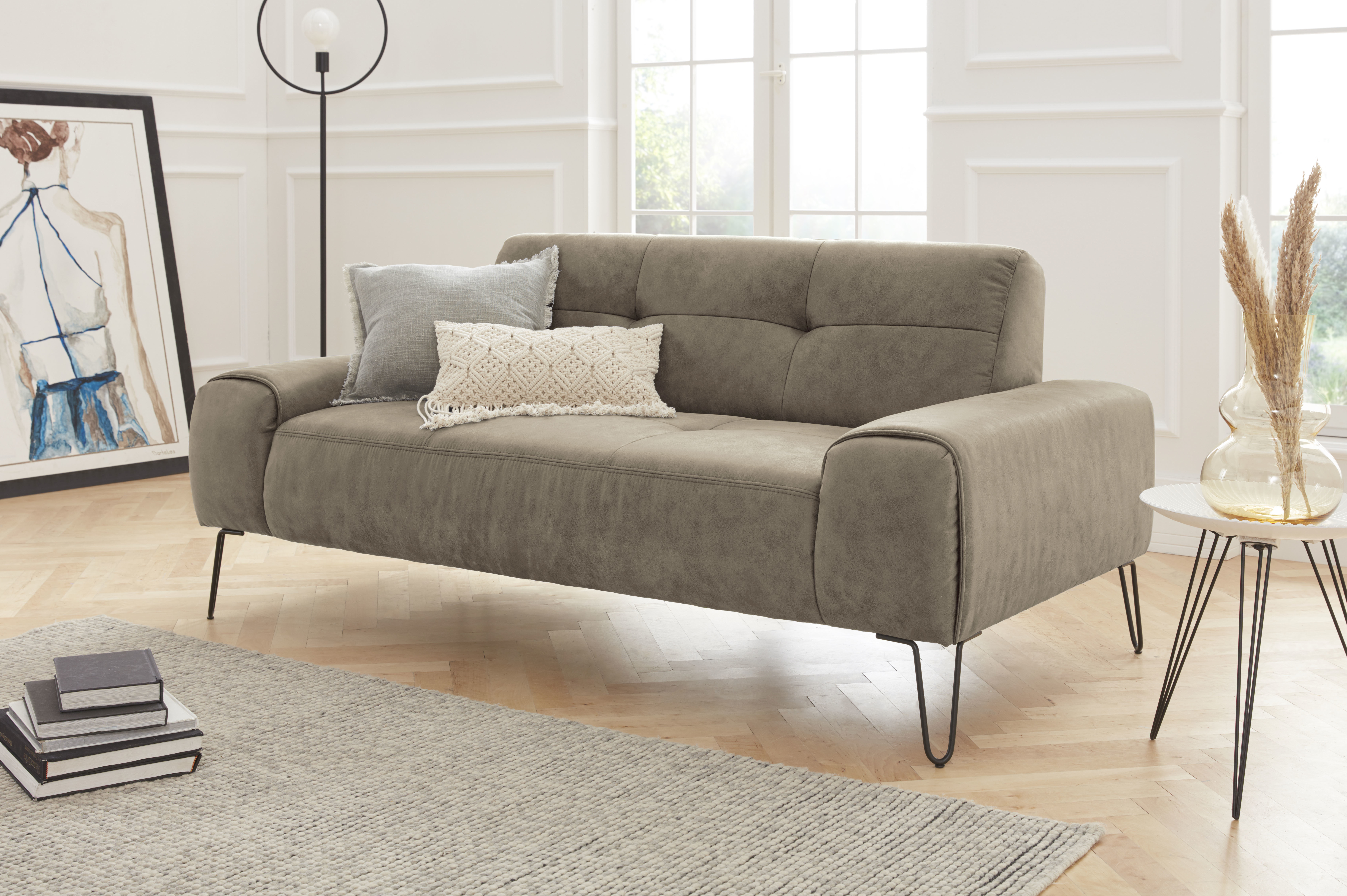 exxpo - sofa fashion 3-Sitzer Taranto, aktuelles Design trifft Sitzkomfort, günstig online kaufen