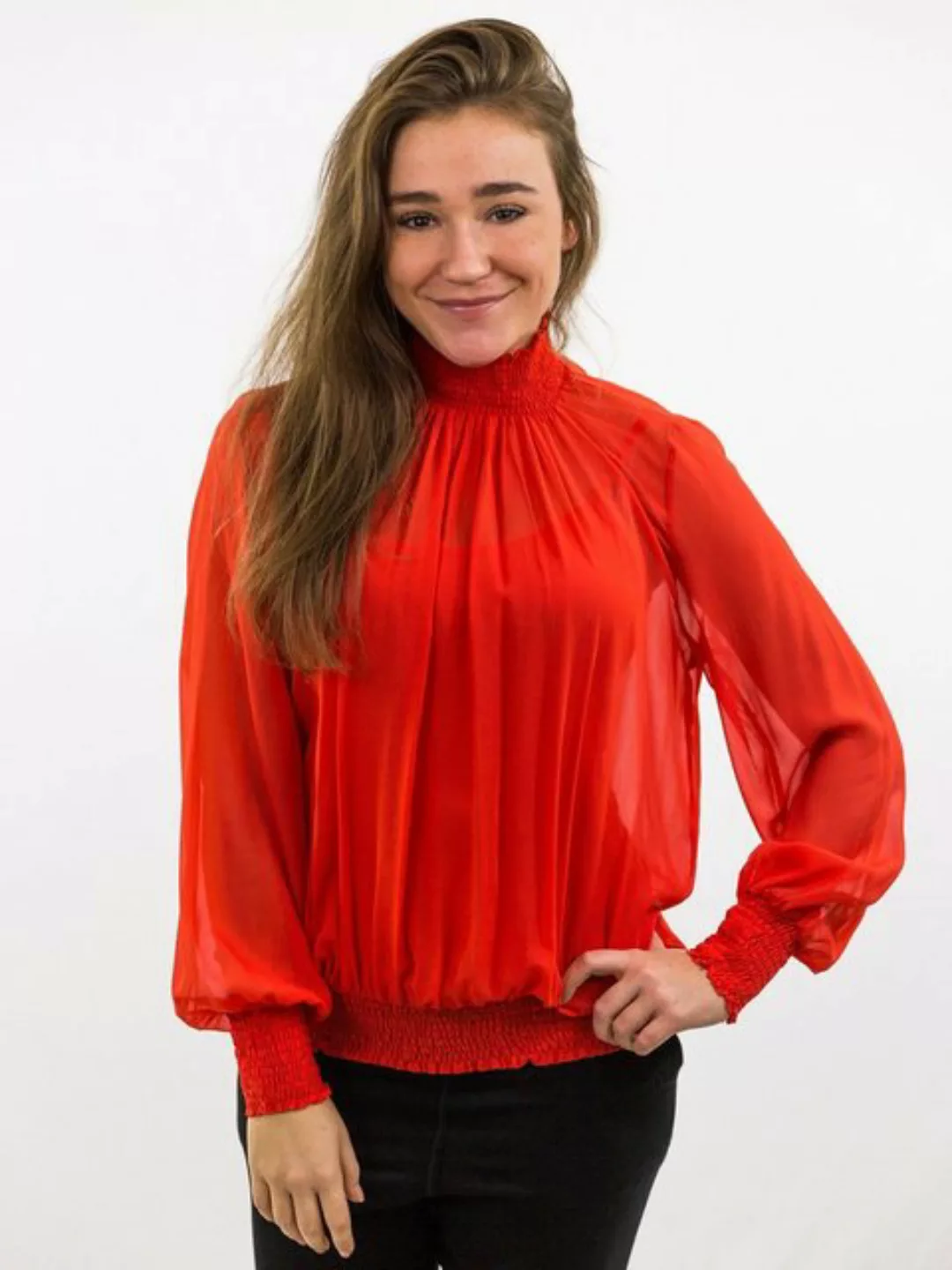 DAILY´S Blusenshirt KETTY: Damen Blusenshirt mit hohem Kragen günstig online kaufen