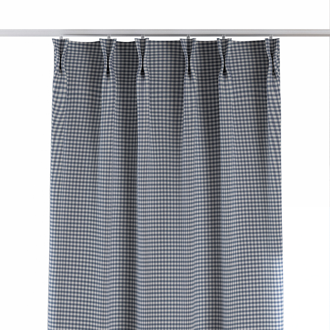 Vorhang mit flämischen 2-er Falten, marinenblau-ecru , Quadro (136-00) günstig online kaufen