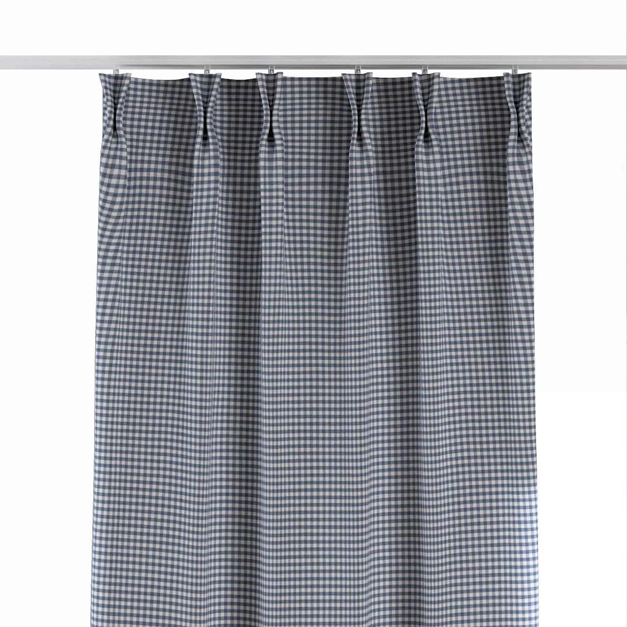 Vorhang mit flämischen 2-er Falten, marinenblau-ecru , Quadro (136-00) günstig online kaufen