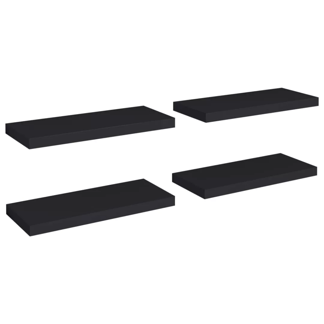 Wandregale Schwebend 4 Stk. Schwarz 60x23,5x3,8cm Mdf günstig online kaufen