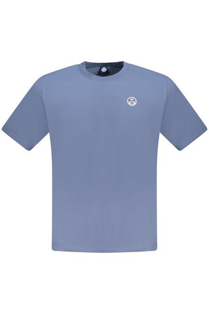 North Sails T-Shirt Stylisches Herren T-Shirt Blau mit Applikation und günstig online kaufen