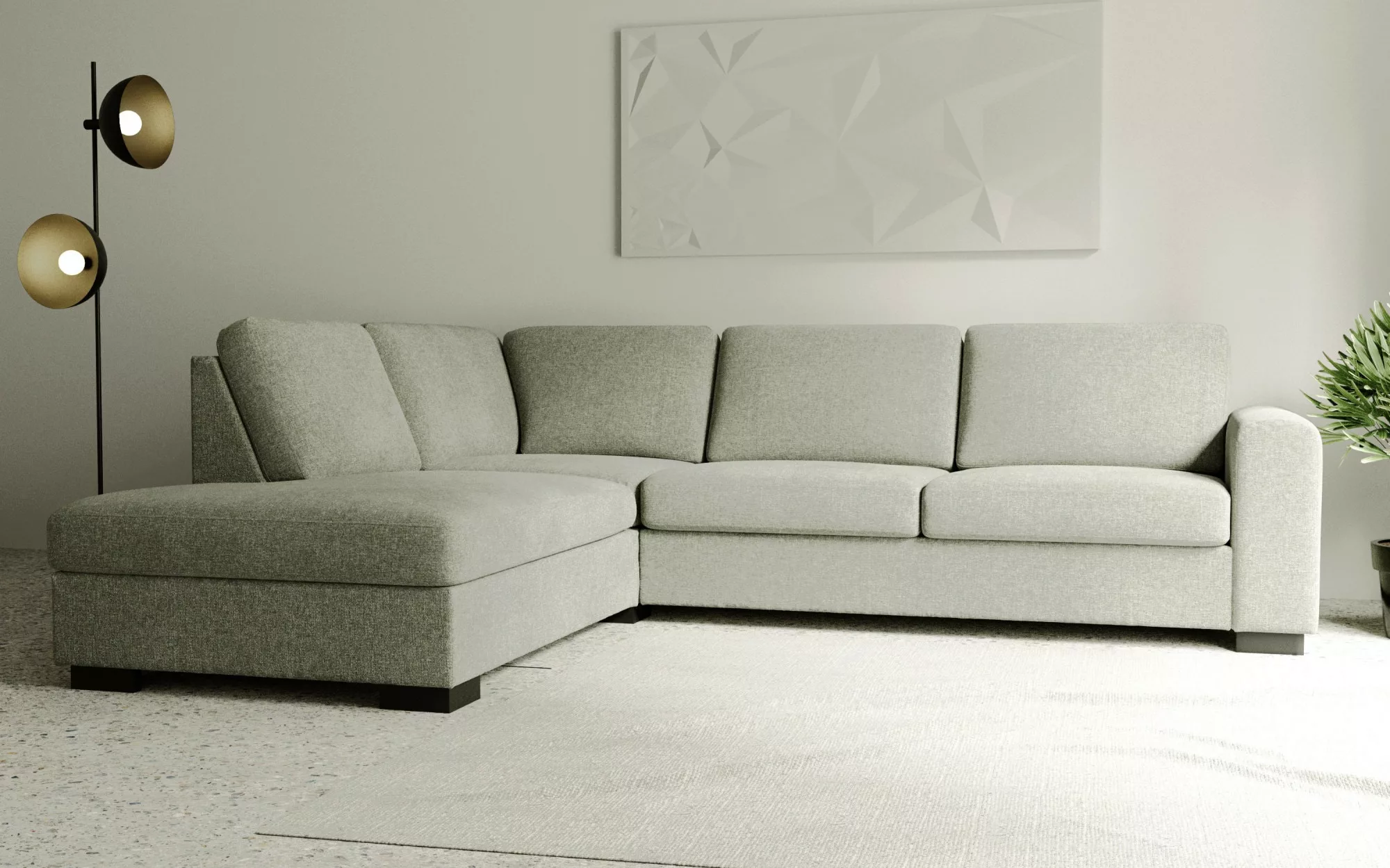 Home affaire Ecksofa "Laffrey, L-Form," günstig online kaufen