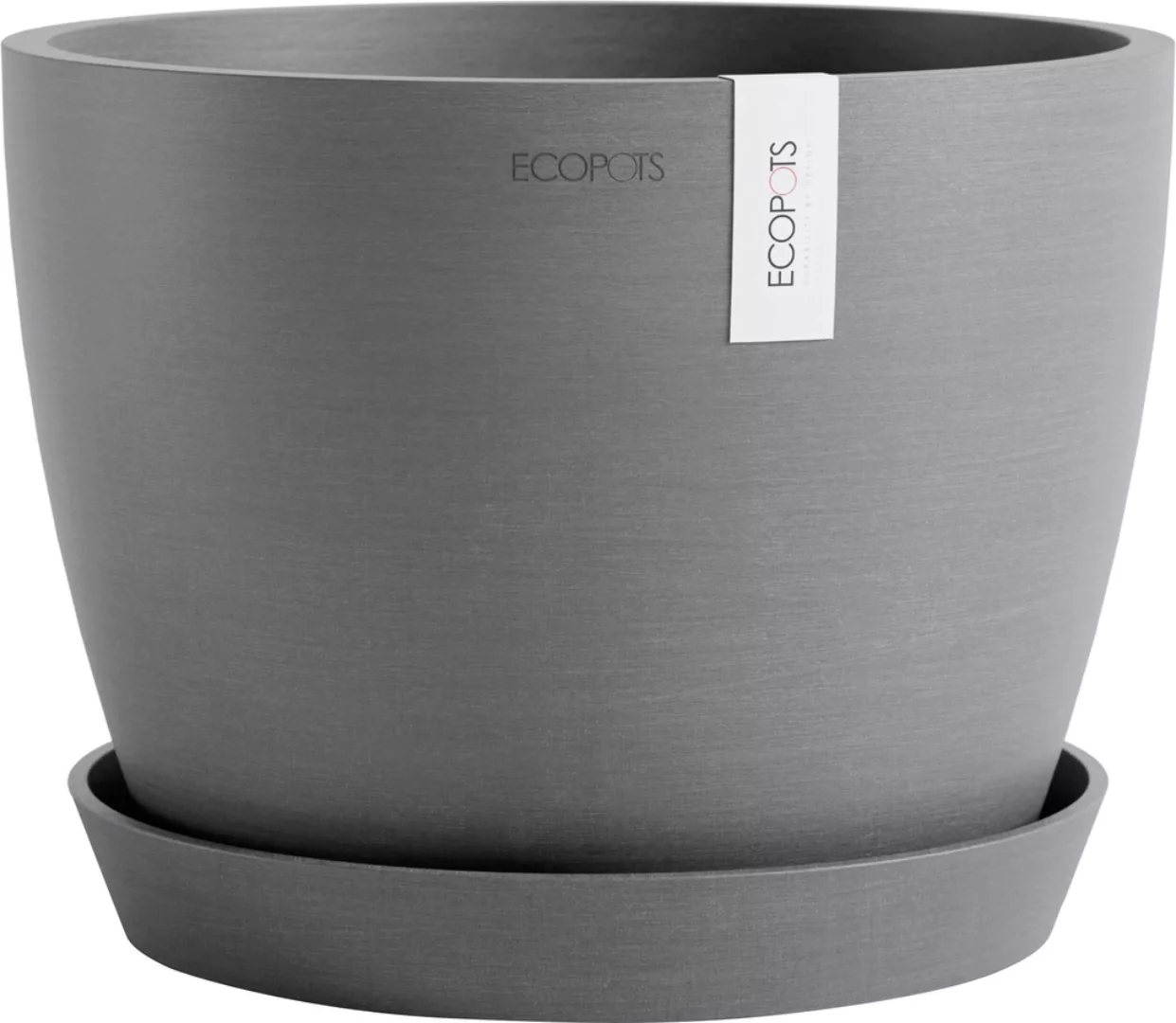 ECOPOTS Blumentopf "Stockholm 24 Grau", für innen und außen: frostsicher, b günstig online kaufen