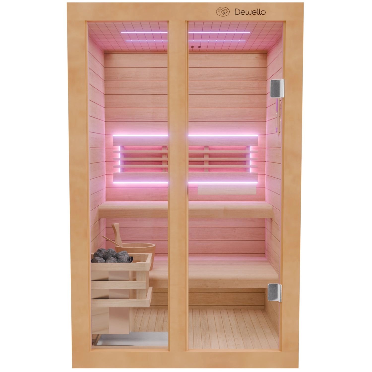 Dewello Finnische Sauna Tofino 120x140Cm 4,5 Kw Harvia Ofen Aufguss Set günstig online kaufen