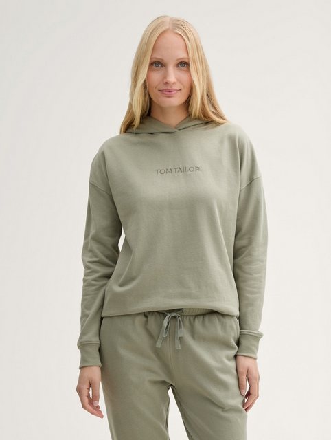 TOM TAILOR Pyjamaoberteil Hoodie Sweatshirt mit Logo-Stickerei mit Logo Sti günstig online kaufen