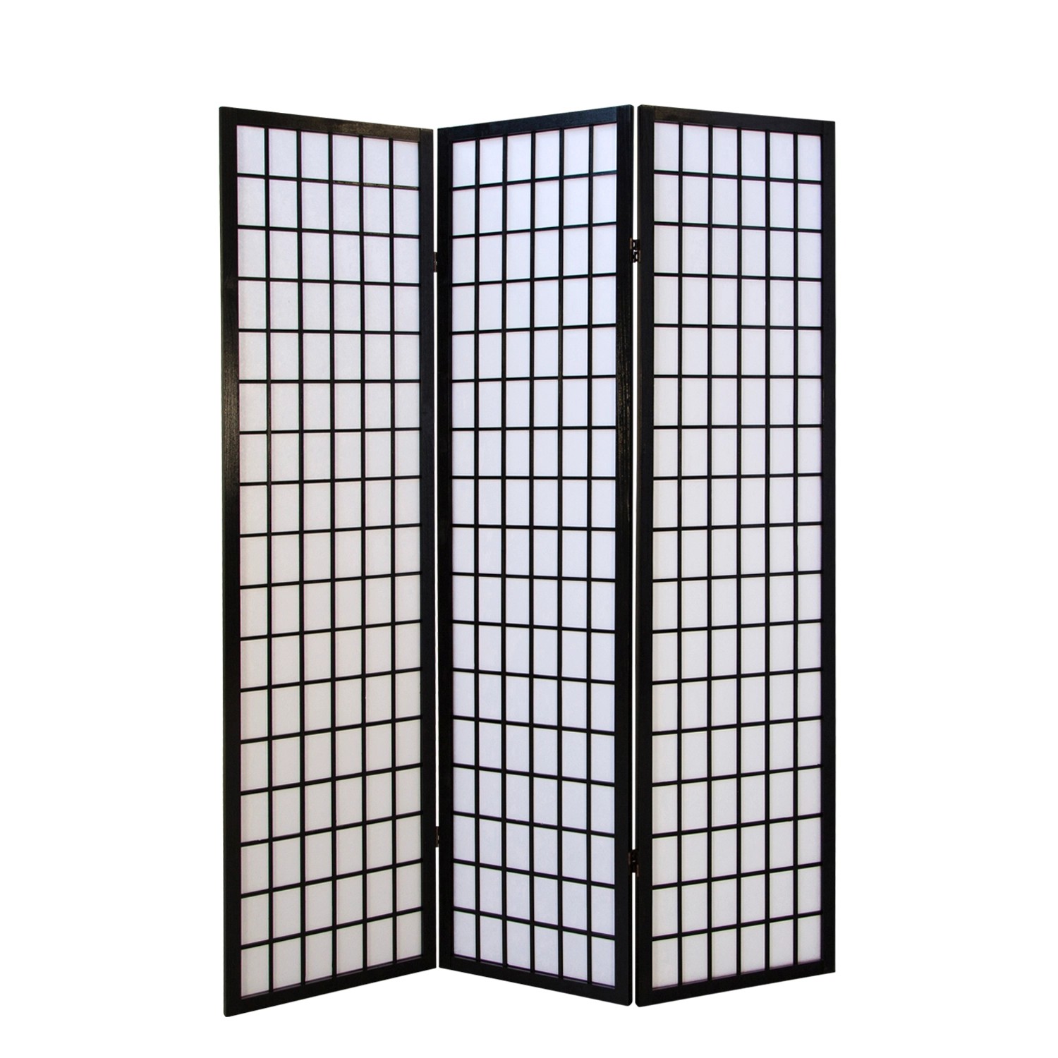 Homestyle4u 3-tlg. Paravent in Schwarz 132x175 cm 162 günstig online kaufen