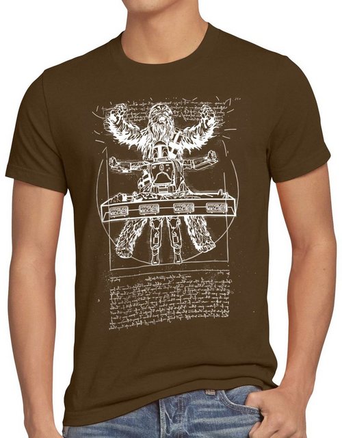 style3 T-Shirt Herren T-Shirt Vitruvianischer Wookiee boba mandalorian fett günstig online kaufen