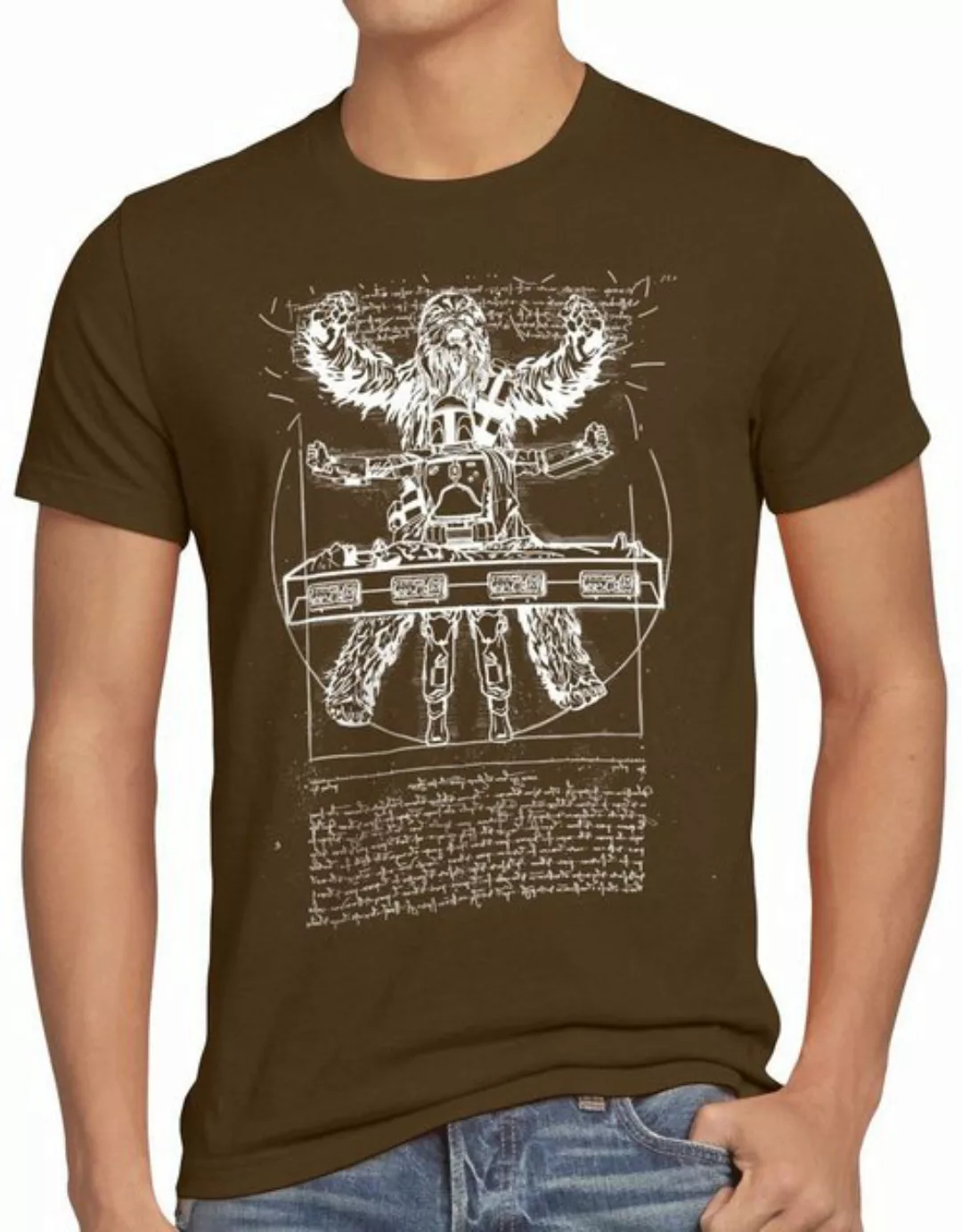 style3 T-Shirt Vitruvianischer Wookiee boba star krieg wars imperium der st günstig online kaufen