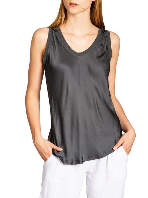 Caspar Shirtbluse SRT026 lässiges Damen Sommer Satin Träger Shirt günstig online kaufen