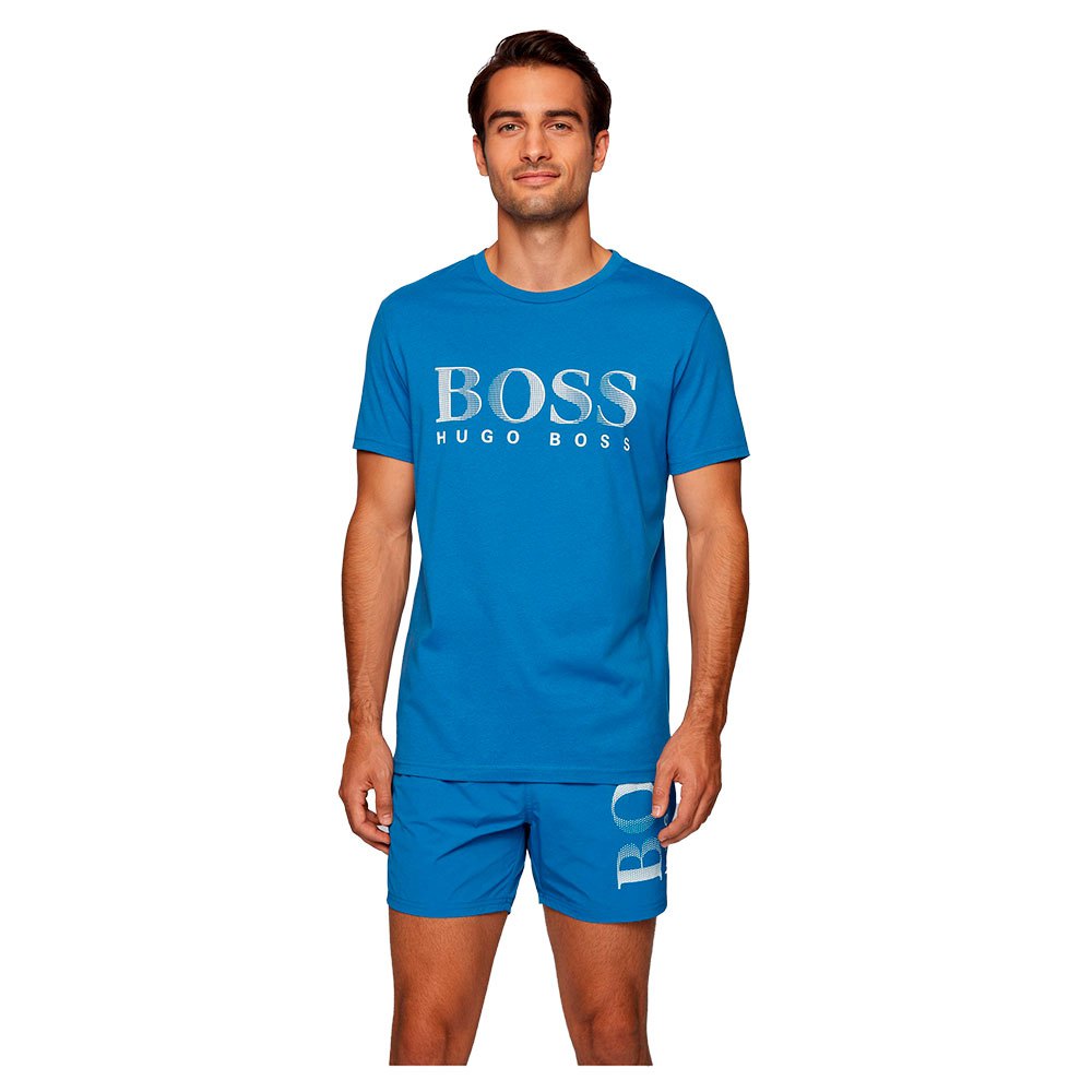 Boss Upf 50+ Relaxed Fit Kurzärmeliges T-shirt S Open Blue günstig online kaufen