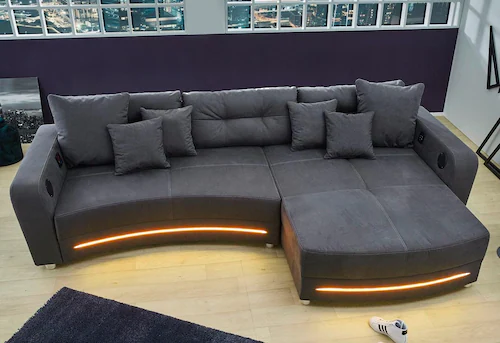 Jockenhöfer Gruppe Ecksofa Laredo, inklusive RGB-LED-Beleuchtung und Blueto günstig online kaufen