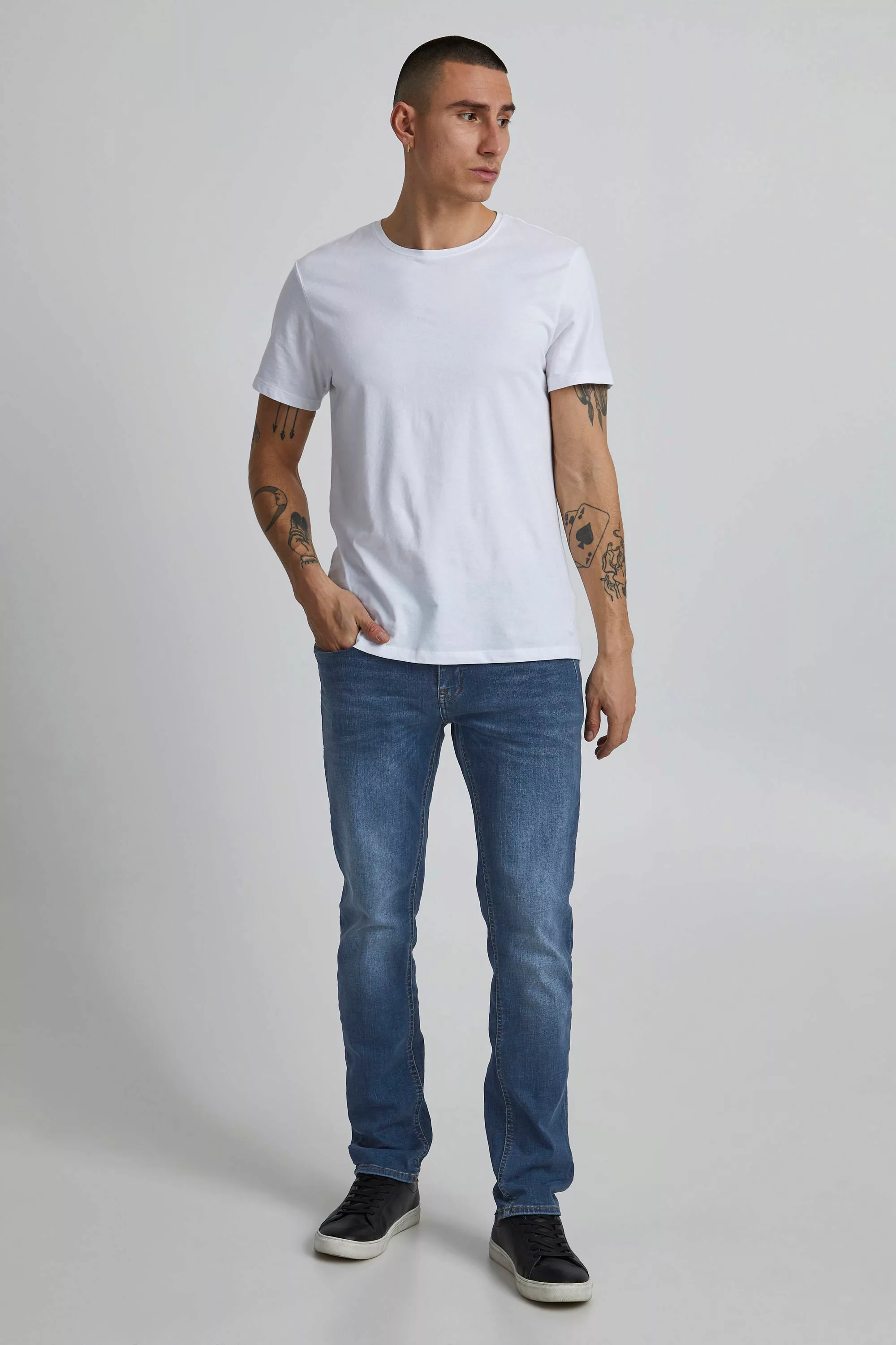 Blend Slim-fit-Jeans Slim Fit Jeans Basic Denim Hose Stoned Washed TWISTER günstig online kaufen