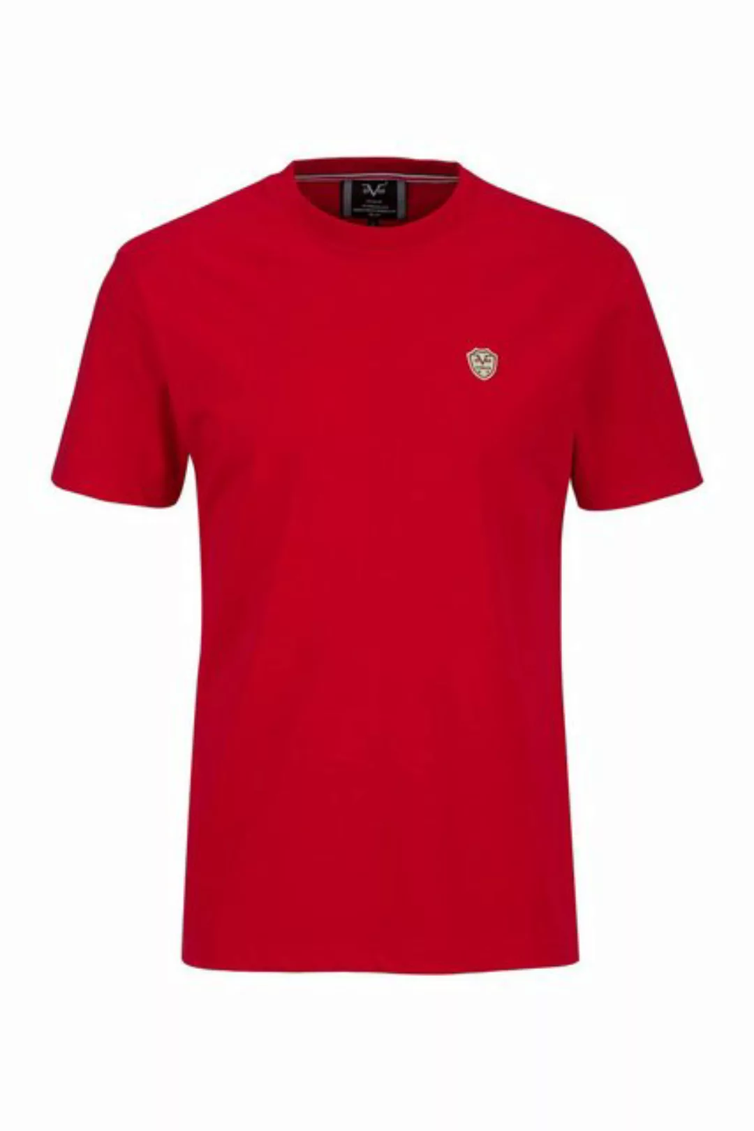 19V69 ITALIA T-Shirt RAFAEL Basic Rundhals mit Logopatch günstig online kaufen