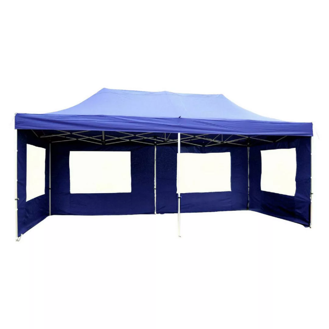 VCM Faltpavillon PROFI blau Polyester-Mischgewebe B/T/L: ca. 600x300x600 cm günstig online kaufen