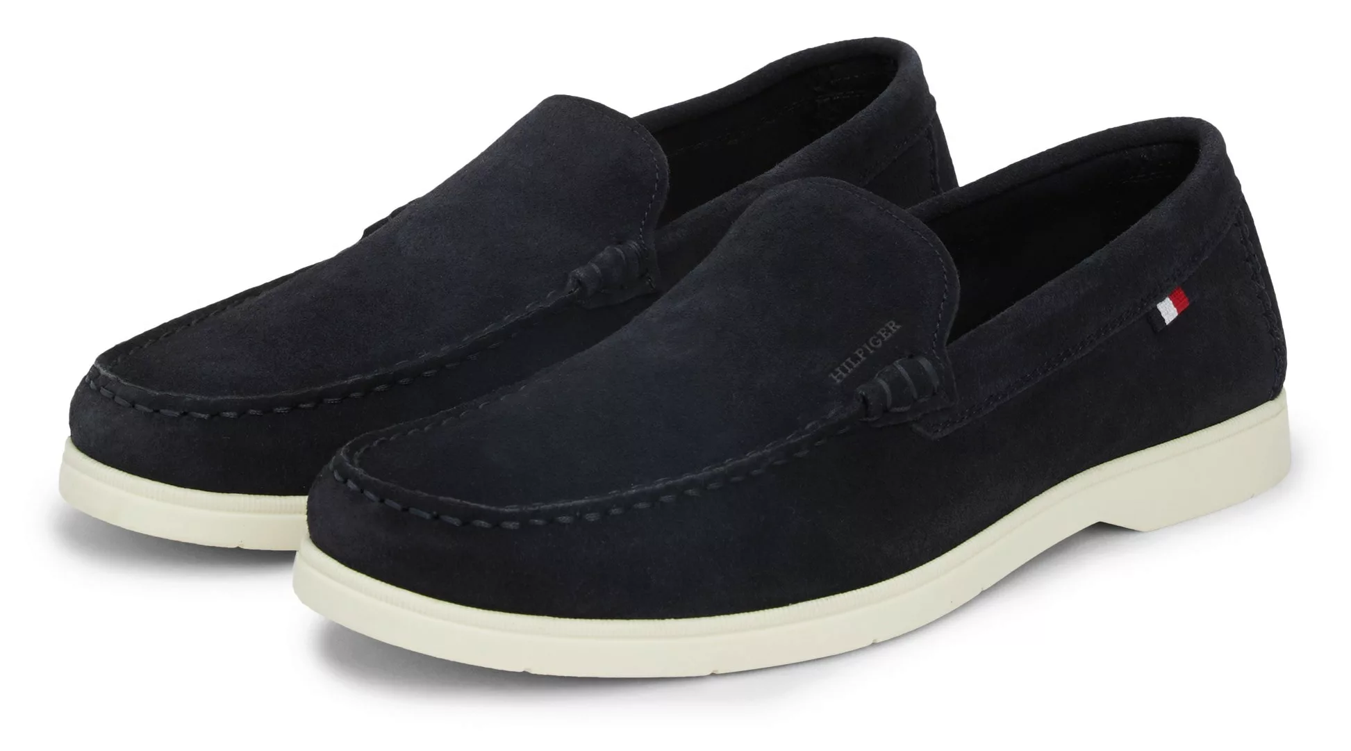 Tommy Hilfiger Slipper "HILFIGER CASUAL SUEDE LOAFER", Businessmode, Schlup günstig online kaufen