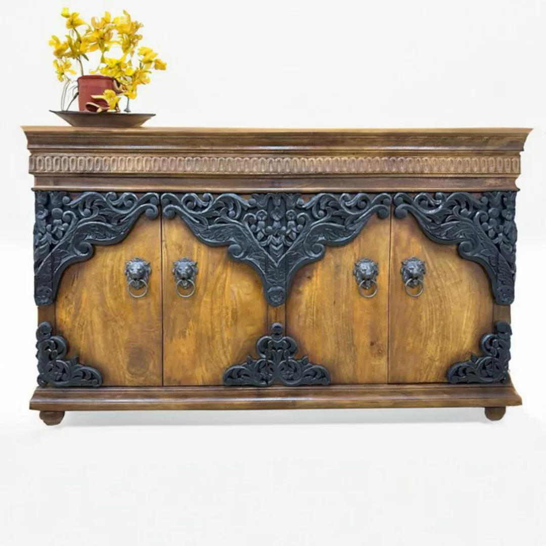 Oriental Galerie Unterschrank Braunes Sideboard Konsole Zarina Indien 180 c günstig online kaufen