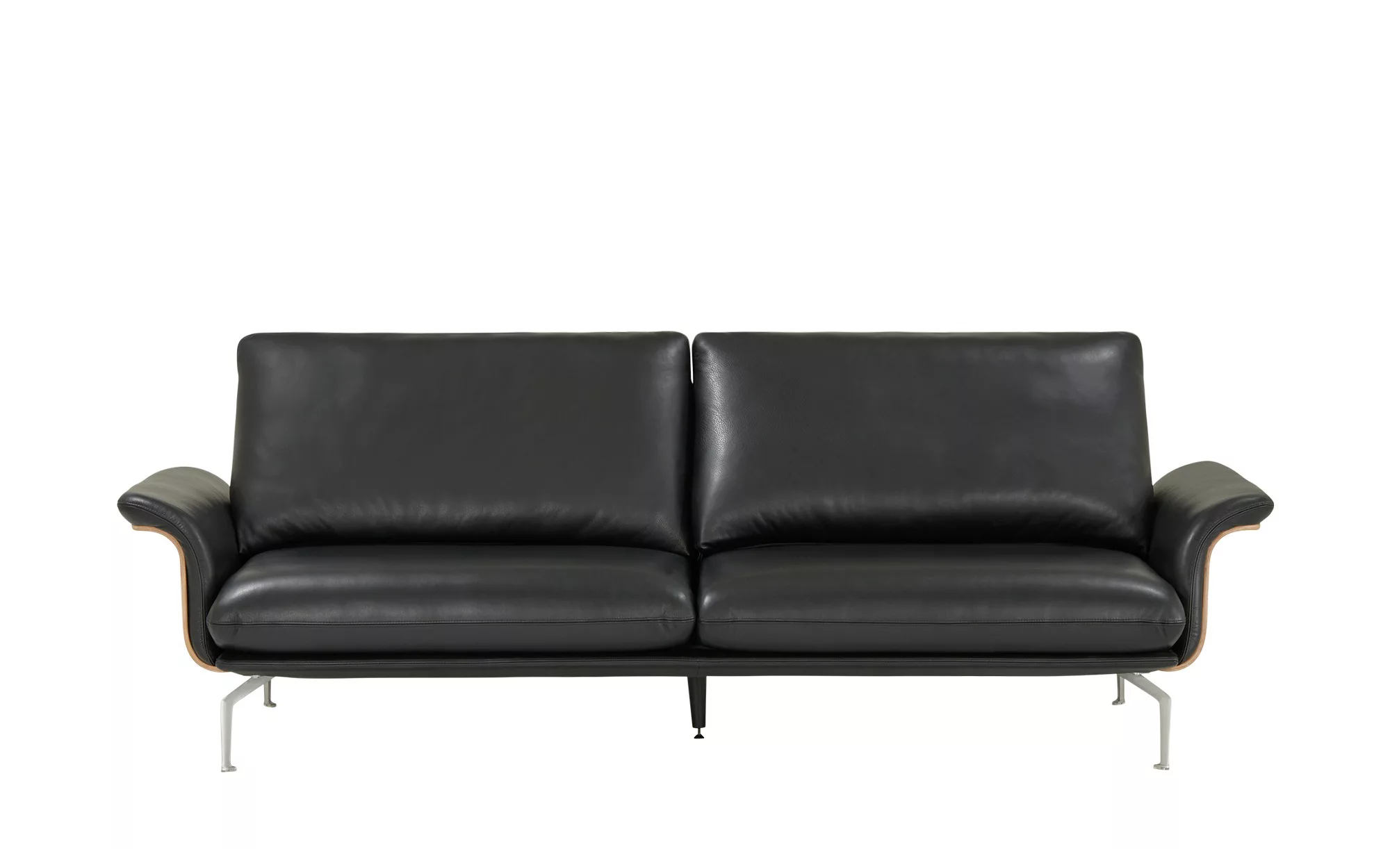 Nils Olsen Ledersofa  Alva - schwarz - 244 cm - 87 cm - 101 cm - Polstermöb günstig online kaufen