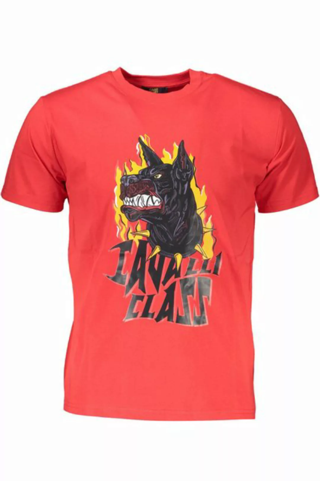 Cavalli Class T-Shirt Stylisches Herren T-Shirt in Rot - Kurzarm & günstig online kaufen