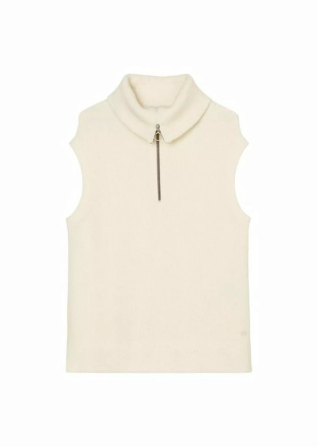 Marc O'Polo DENIM Rundhalspullover Troyer vest, half zip, side slits günstig online kaufen