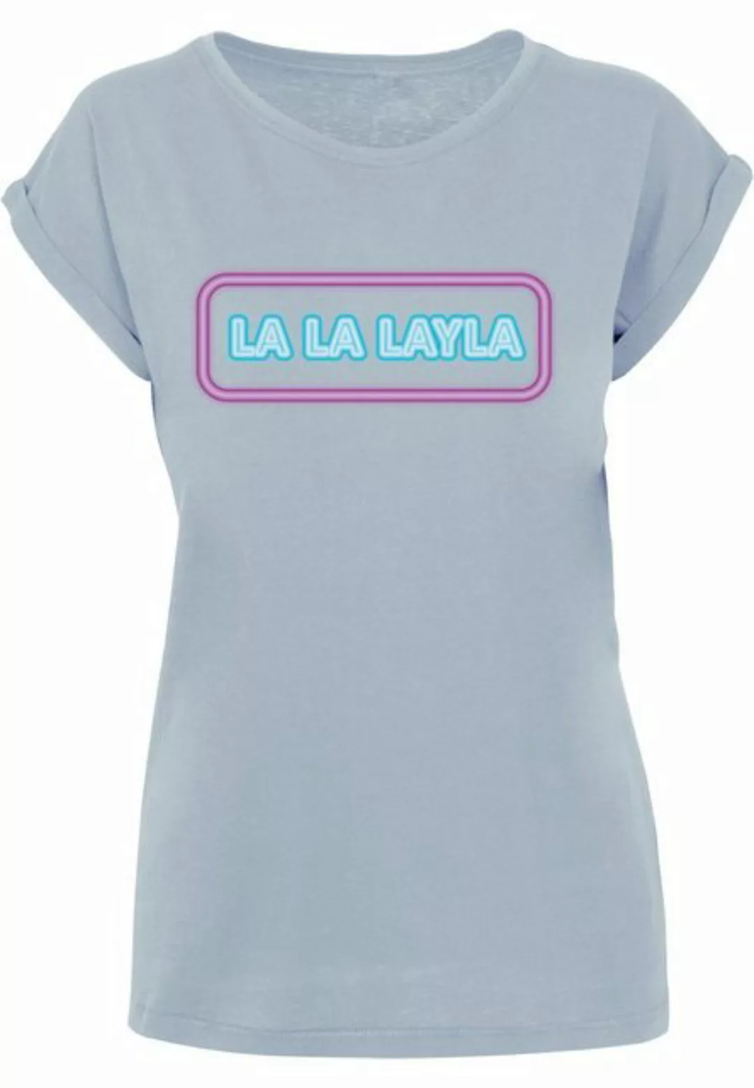 Merchcode T-Shirt Merchcode Damen Ladies LA LA LAYLA T-Shirt (1-tlg) günstig online kaufen