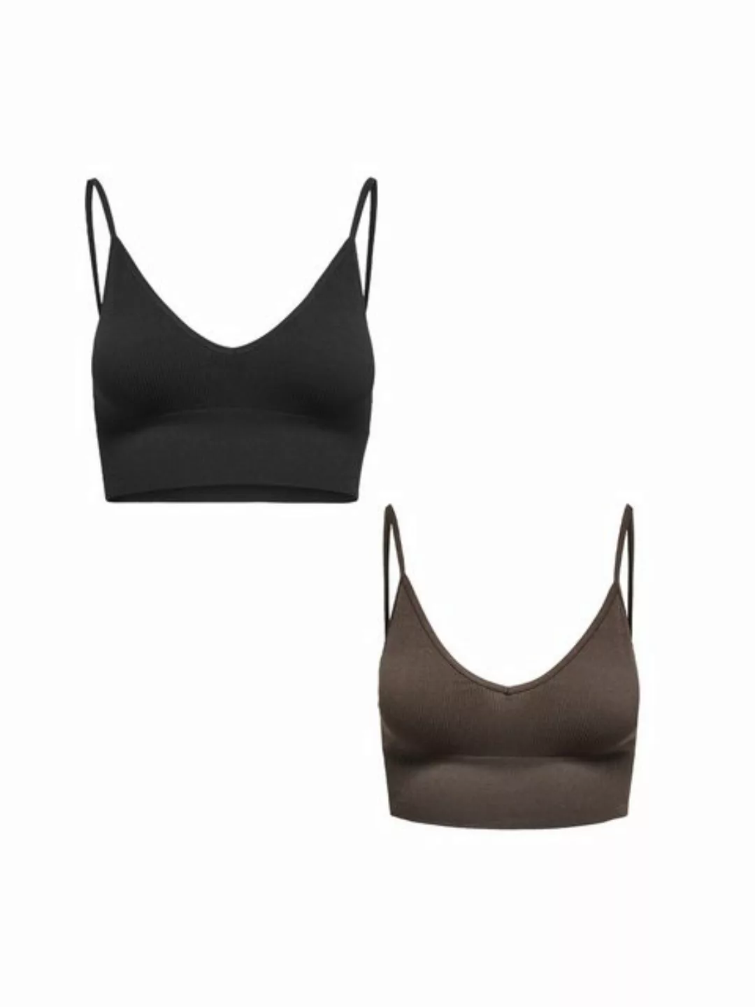 ONLY Shirttop Top Oberteil Spaghetti Bustier Bralette Nahtlos 2er Pack (2-t günstig online kaufen