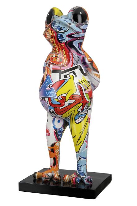 Pop Art Figur Deko Skulptur Frosch Street Art Graffiti 31 cm hoch günstig online kaufen