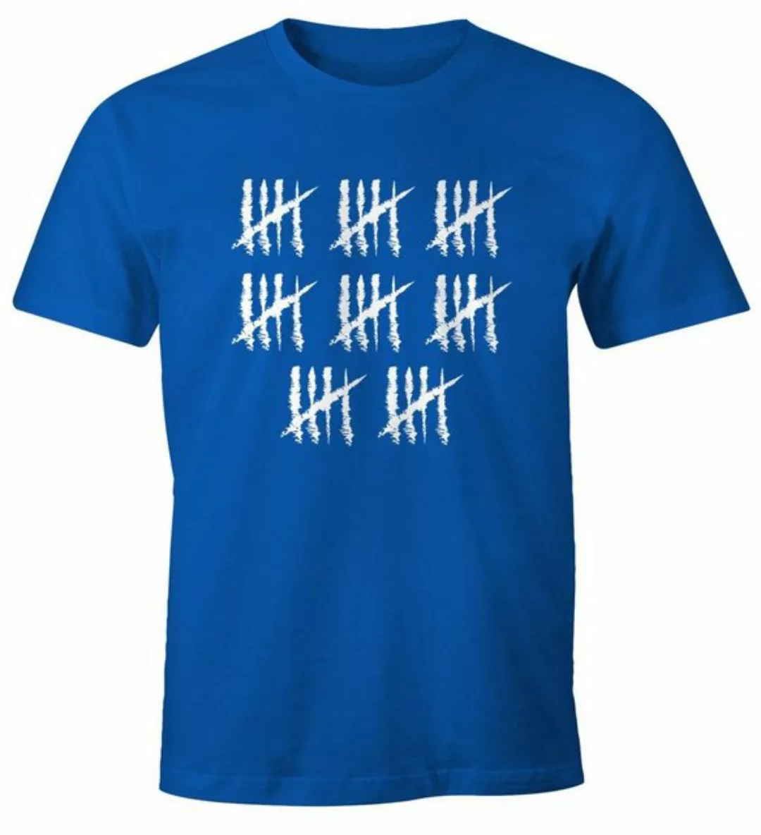 MoonWorks Print-Shirt Herren T-Shirt 18 Geburtstag Strichliste Striche Jubi günstig online kaufen