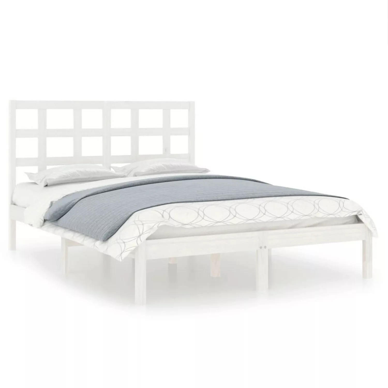 Vidaxl Massivholzbett Weiß 140x190 Cm günstig online kaufen