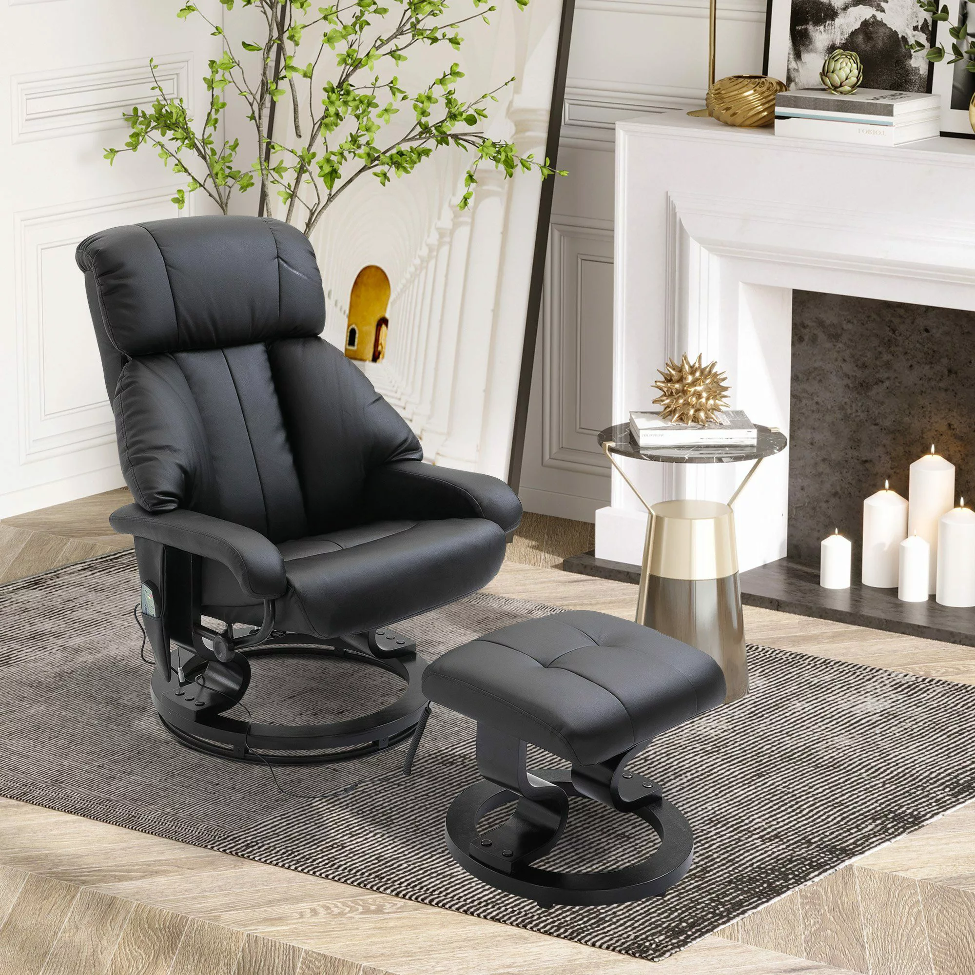 HOMCOM Massagesessel Relaxsessel mit Hocker, Relaxliege, günstig online kaufen