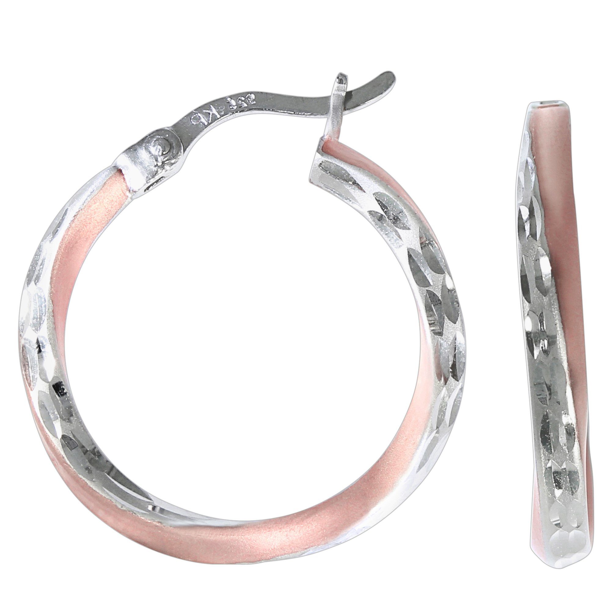 Vivance Paar Creolen 925 Silber zweifarbig günstig online kaufen