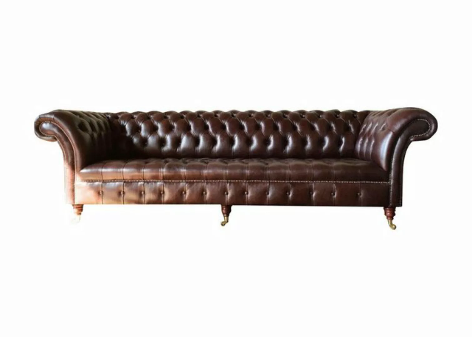 Xlmoebel Chesterfield-Sofa Chesterfield Polster Sofa XXL Luxus 4-Sitzer Led günstig online kaufen