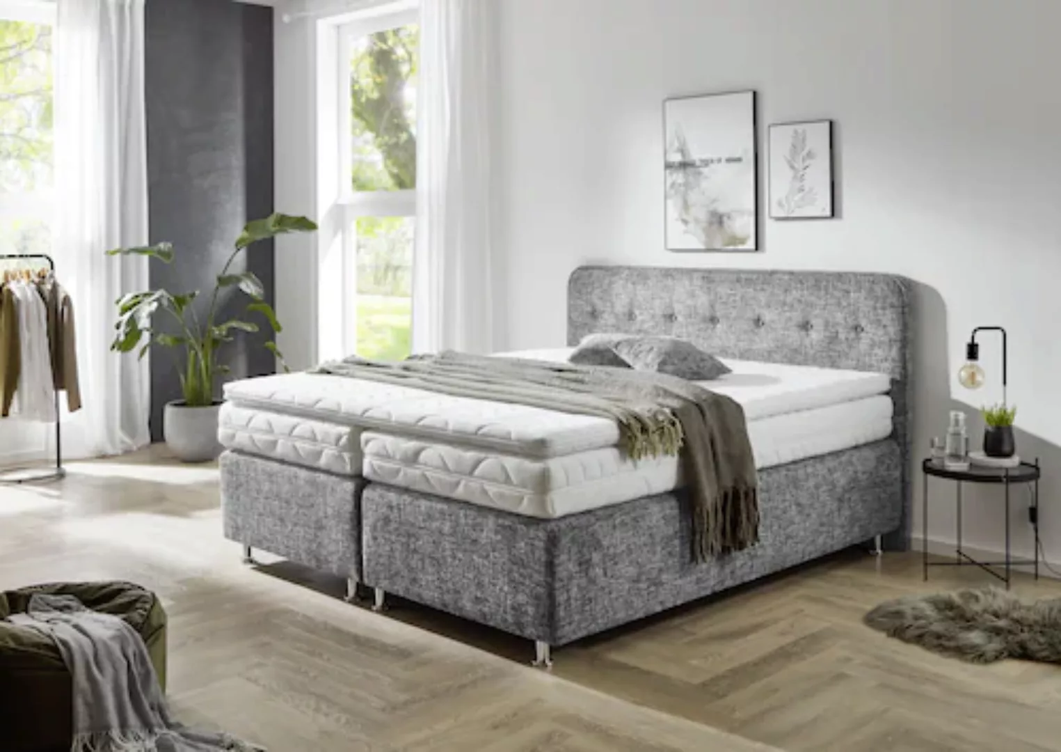 Westfalia Schlafkomfort Boxspringbett »Sapporo«, Inkl. Zierkissen, wählbar günstig online kaufen