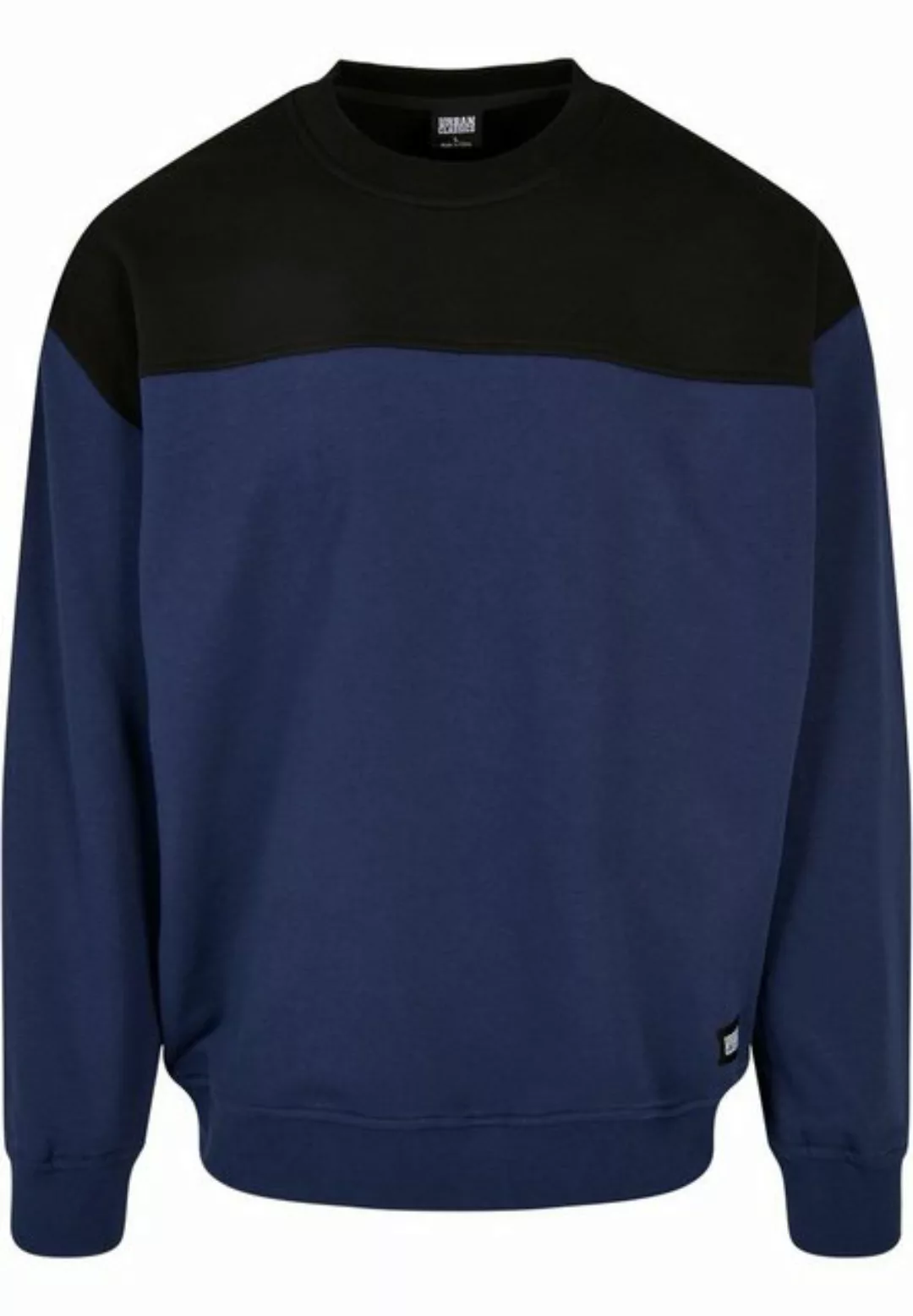 URBAN CLASSICS Rundhalspullover Urban Classics Herren Upper Block Crewneck günstig online kaufen